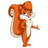 пример раскраски красивая белка девочка