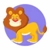 пример раскраски лев как из мульика