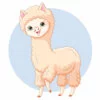 пример раскраски простая раскраска альпака