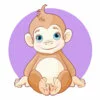 пример раскраски маленькая обезьянка