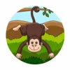 пример раскраски обезьяна обезьяничает