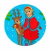 пример раскраски снегурочка под снегом