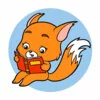 пример раскраски белка читает книгу