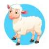 пример раскраски молодая овца