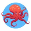 пример раскраски осьминог красивый