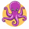 пример раскраски морской осьминог