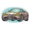 пример раскраски мерседес slr 722s roadster