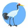 пример раскраски журавль красивая птица