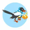 пример раскраски сорока из сказки