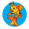 пример раскраски милая золотая рыбка