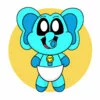 пример раскраски улыбающиеся твари малыш bubba bubbaphant