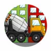 пример раскраски бетономешалка автомобиль