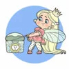 пример раскраски зубная фея и зубная нить