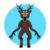 пример раскраски 99 ночей в лесу deer олень
