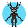 пример раскраски 99 ночей в лесу deer олень опасный