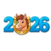 пример раскраски 2026 новый год лошади цифры