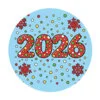 пример раскраски 2026 цифры новый год