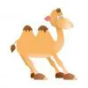 пример раскраски верблюд падает