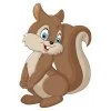 пример раскраски милый пушистик белочка