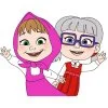 пример раскраски с сестрой дашей