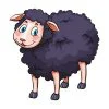 пример раскраски маленькая овечка