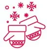 пример раскраски снежинки на варежках