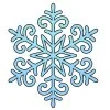 пример раскраски снежинка с нежными узорами