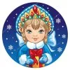 пример раскраски портрет со снежинками