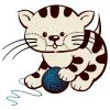 пример раскраски маленький котенок