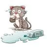 пример раскраски кот разлил молоко