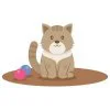 пример раскраски кот хочет играть