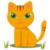 пример раскраски спокойный кот