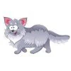 пример раскраски пушистый кот