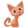 пример раскраски котенок милый