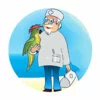 пример раскраски айболит с птицей