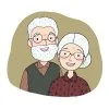 пример раскраски бабушка и дедушка моя семья