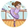 пример раскраски девочка маленькая балерина