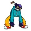 пример раскраски friday night funkin босс бомба