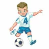 пример раскраски футболист удар