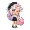 пример раскраски gacha life с пушистым хвостом