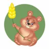 пример раскраски хомяк и пшеница