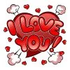 пример раскраски i love you