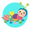 пример раскраски игрушка-гусеница