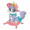 пример раскраски кошечка в шляпе модница