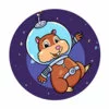 пример раскраски космонавт хомяк