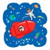 пример раскраски космос ракета космонавт