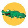 пример раскраски крокодил сбоку