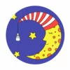 пример раскраски луна месяц спит