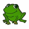 пример раскраски лягушка улыбается