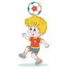 пример раскраски маленький футболист
